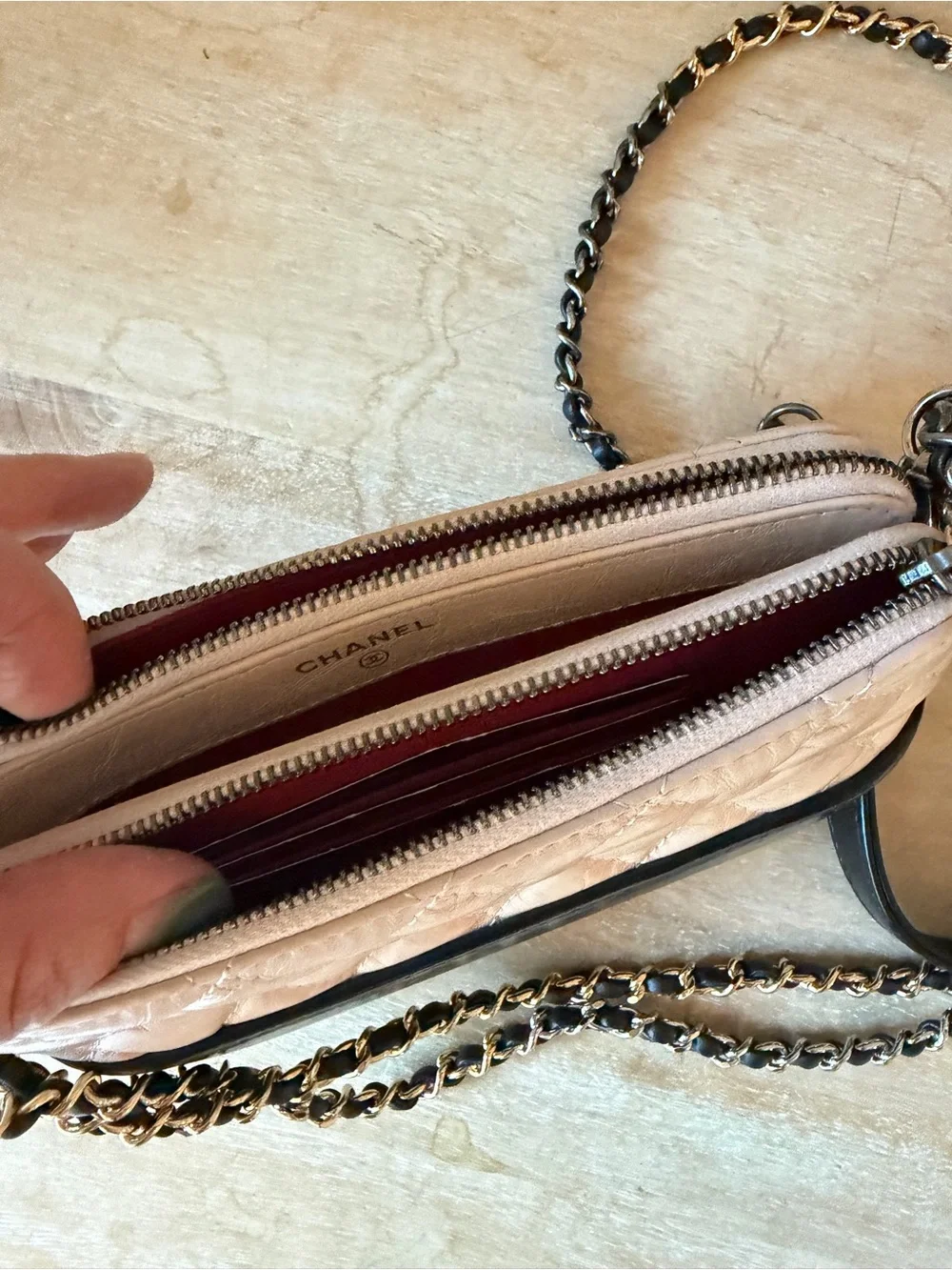 Chanel Gabrielle Leather Two-Tone Crossbody Bag